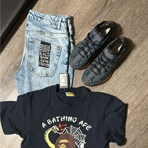 The ksbui jeans size 33 and the Yeezy 380 size 9